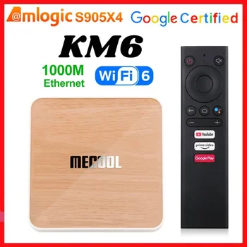 KM6 Deluxe Smart TV Box Android 10 Amlogic S905X4 Android 10.0 ATV 4GB RAM, 64GB ROM 2.4/5G, WiFi, BT Media Player 4K 2G16G