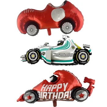 Suur Võidusõiduauto Vintage Foolium Õhupallid Sünnipäeva Baby Shower Võidusõidu Auto Teema Poole Kaunistused Poiss Asjade Lapsed Soosib Punane Sinine