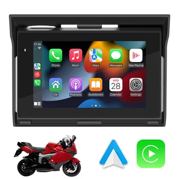 5 Tolline Carplay Mootorratta Elektroonika ja Navigatsiooni GPS-Dual Bluetooth Touch Screen Ip65 Traadita Apple Carplay Android Auto