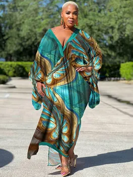 Sügisel Uus-Aafrika Kleidid Naistele Vetement Femme Dashiki Abaya Prindi Maxi Kleit Aafrika Riided Dashiki Ankara Kleidid