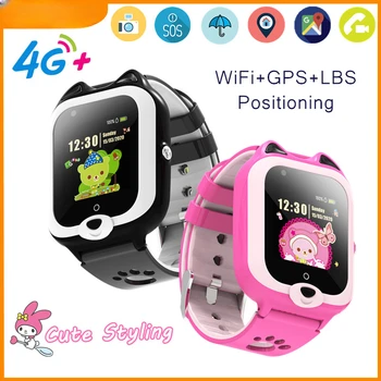 4G Smartwatch lastele GPS Tracker Veekindel Lapsed Vaata Videot Kõne Seire LBS WIFI Voice Alarm lapsed Smart Vaadata Telefon
