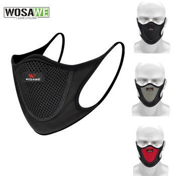 WOSAWE Jalgrattasõit Näo Mask tolmumaski Töötab Hingav Õhku Puhastavat näomaski Koos Filtriga Anti-Pollution Pestav MTB Ratas Mask