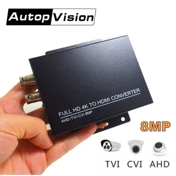 Auto Tunnustamine PSM ADH FULL HD 4K 8MP CVI/TVI/AHD+CVBS HDMI Converter Ühendada HD Ekraan HD koaksiaal väljund HDMI Sisend