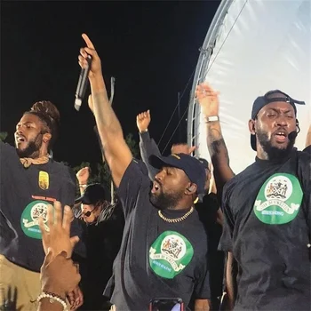 Kanye Jeesus On Kuningas Piiratud Street Hip-Hop Liiga Kõrge Kvaliteediga Puuvillane Lühikeste Varrukatega T-Särk