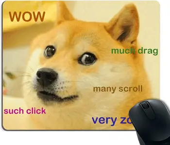 Naljakas Doge Mousepad Ristküliku Kuju Wow