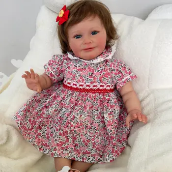60 CM, 3D Värvi Nahk Lapiga Keha Silikoon Uuestisündinud Baby Doll Zoe Tüdruk Väikelapse veresoonte Bebe Tõetruu Kunsti Käsitsi Valmistatud Mänguasjad