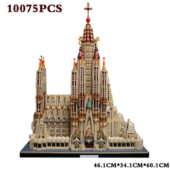 KES hispaania Arhitektuur Kirik Barcelona ehitusplokid, Sagrada Familia DIY hoonetekompleksi ehitusplokid jõulukinke
