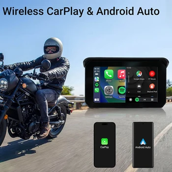 5 Tolline Puutetundlik Mootorratta Erilist Navigator Dual Bluetooth-5.0 Veekindel, Mootorratta Carplay Traadita Apple Carplay Android Auto