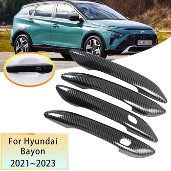 näiteks Hyundai Bayon 2023 Tarvikud BC3 CUV 2022 2021 süsinikkiust Ukse Välimine Käepide Kate Sisekujundus Car Styling Kaitsva Kleebised
