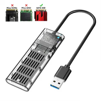 M2 SSD Juhul SATA Šassii M. 2 USB 3.0 Gen 1 5Gbps SSD Ruum M. 2 NGFF SATA Välise Kõvaketta Puhul B Võti SSD Ketta Box