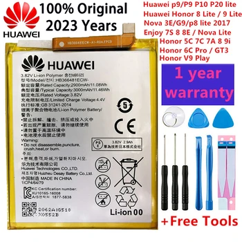 au 8 Huawei P9 Telefoni Aku HB366481ECW jaoks Huawei Y6 Prime P Smart 3000 mAh Akut Taaslaetavad Patareid
