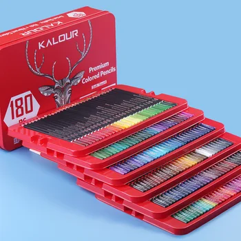 Kalour Värvi Pliiats 180 tk Professinal Kunsti Õline Metallik Tin Box Värvitud Pliid Kõrge kvaliteediga Värvilised Plii Graffiti Pencil Set