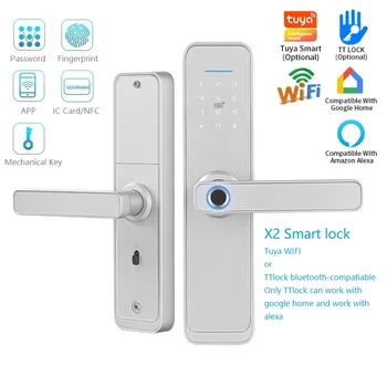 X2 Smart Digitaalne Elektrooniline Lukk Sõrmejälg, Parool Lukk Remote APP Avada Ukse Lukud Tuya WIFI /TTlock Bluetooth-compatiable