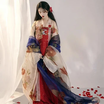 Hanfu 4tk Vana-Hiina Kostüüm Naiste Riided Traditsiooniline Hanfu Tantsu Kostüümid Folk Haldjas Kleit Lõpetamise Kleit 2023 Uus