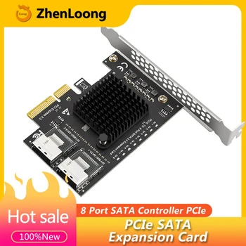 ZhenLoong Laiendamine Ärkaja Kaart 8-Port SATA 3.0 Liides Controller PCI-E X4 6G 6Gbps Adapter