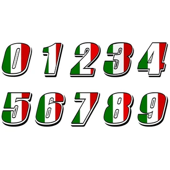 Loominguline Itaalia Itaalia Lipu All Car Styling Racing Number Krossi Auto Kleebised Bike Veekindel Kleebised