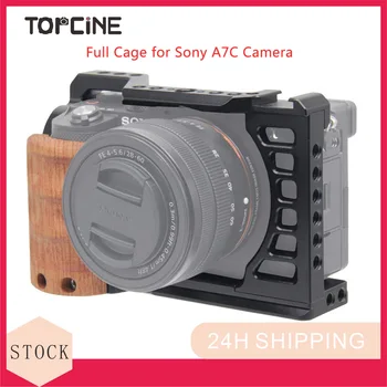 Topcine Kaamera Puuris Sony A7C, Vlogging Video Rig Stabilizer Tarvikud Puidust Käepide Grip, Külm Kinga