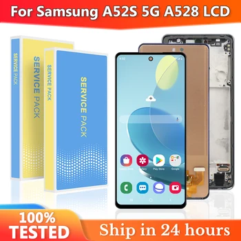 A528B ekraaniga Samsung Galaxy A52s 5G SM-A528B A528M A528B/DS LCD Puutetundlik Ekraan Raami Digitizer Remont Osad 100% Testitud