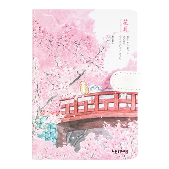 Värskuse Sketchbook Ilus Cherry Blossom Sakura Magnetilise Luku Päevik Sülearvuti 2020. Aasta Uus Loominguline Mood Sülearvuti