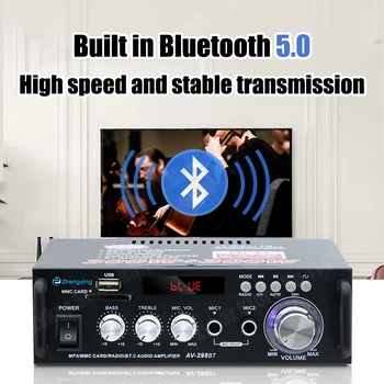Suure võimsusega Kõlar Võimendi Kodus Bluetooth Võimendi HIFI Audio Võimendi Digitaalne Võimendi Tugi FM-USB-SD-2 MIC SISEND