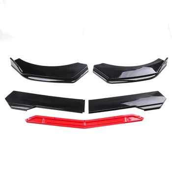 4 tk Läikiv Must Punane esistange Lip Splitter Spoiler Keha Komplektid Acura TLX A-Spec koos Tala Rod