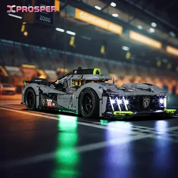 Hprosper LED Tuled Technic 42156 Peugeot 9X8 24H Le Mansi Hübriid Hypercar Võidusõidu Auto Kaunistamiseks Lamp (Mudelit Ei Kuulu komplekti)