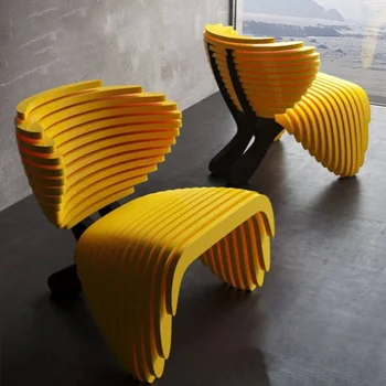 Kaasaegse loomingulise täispuidust vaba tool, diivan tool keskaja tooli koju disainer net punane ühe tooli