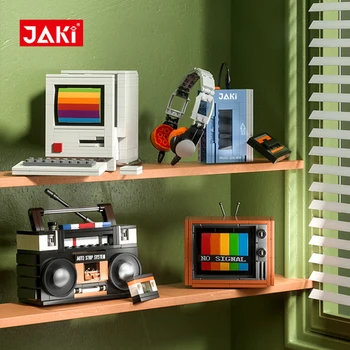 KES Retro Electrical Appliance ehitusplokid Mänguasi, TV Lauaarvuti Lindi Walkman Mängu Masin Kirjutusmasin Ornament Kogumine