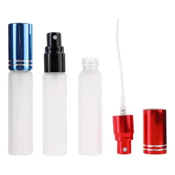 10ml Jäätunud Klaasi Spray Pudel Reisi Korduvtäidetavaid Värviline Alumiiniumist Parfüümi Pihusti Konteiner LX3746
