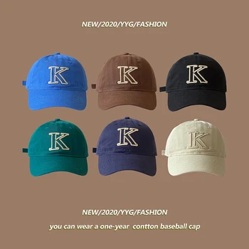 INS korea Fashion Brand K Tähe Tikand Pehme Top Baseball Cap Meeste ja Naiste Sügis ja Talv Lihtne Väike Saavutas Kork