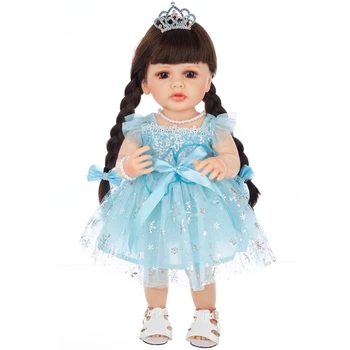 Tüdruk Kaukaasia Reborns Mänguasi Armas Printsess teise lapse Sünnipäeva Kingitus 55cm
