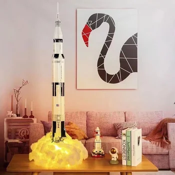 Loominguline-Seeria Apollo Saturn V 92176 ehitusplokk Ruumi Seeria Komplekt ehitusplokk Laste Haridus Mänguasjad Sünnipäeva Kingitus