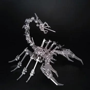 3D Scorpion King koguda mudel kit DIY Terasest Warcraft Metall Roostevabast Terasest Assamblee Komplekt Mudel Teenetemärgi Kingitus