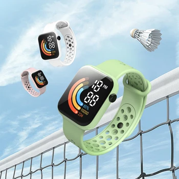 Uus Digitaalne Watch Lapsed Lihtne Sport Elektrooniline LED Watch Silikoonist Rihm Mood Helendav Kalender Lapsed Vaata Kella Kingitus