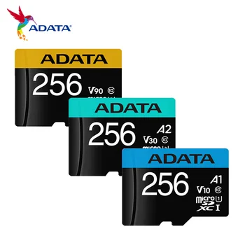 ADATA Micro SD 128GB 256GB 512 GB Mälukaart 32GB 64GB TF Flash Kaardid U1 U3 4K 8K A1 A2 microSD kuni C10, v30 eluviis kodukinosüsteemid V90 Telefoni