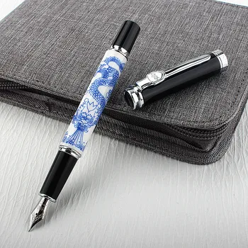 Jinhao Keraamiline Fountain Pen Hõbedane Klipp Fine / Keskmise riikliku rakendusasutuse Kirjalikult Allkirja Office Kooli