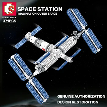SEMBO 371PCS International Space Station alustalad Varane Õppimine Teadus-Haridus-DIY Tellised, Kingitused, Mänguasjad Lastele