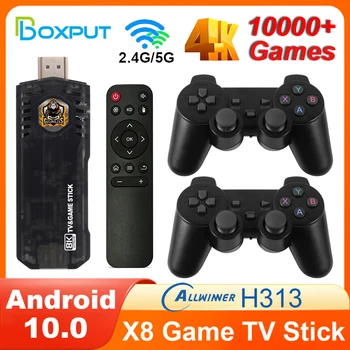 BOXPUT X8 Mini Smart TV Stick Android 10.0 Mängu TV Stick 4K 10000 Mittekolmnurksed Mängud Dural Süsteemi WiFi Kaasaskantav TV Box Mängu Konsoolid