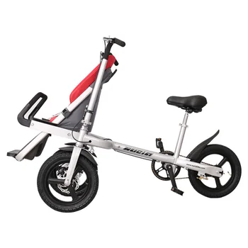 NewThree-ratta kokkupandav täiskasvanud, kellel on beebi ema ja lapse jalgratta ema ja lapse jalutama beebi artefakt shopping pet ostukorvi