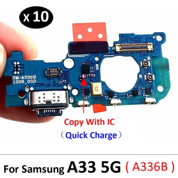 10tk/Palju, Laadija Pardal PCB Flex, Samsung Galaxy A33 5G A336 A336B USB-Liidesesse Dokk Laadimine Lindi Flex Kaabel
