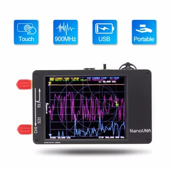 NanoVNA Vector Network Analyzer 50KHz-900MHz Shortwave MF, HF VHF-UHF Antenni Analüsaator Seistes Laine Digitaalse Puudutades Ekraani