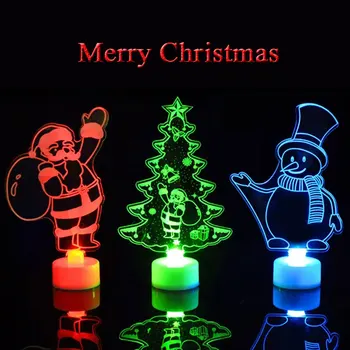 Jõulud Kodu Kaunistamiseks Värviline LED Tuled puu Jõuluvana Öö valguses xmas navidad uus aasta lapsed Kingitused Jõulud valgus Lamp