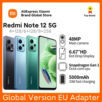 Globaalne Versioon Xiaomi Redmi Lisa 12 5G Nutitelefon Snapdragon 4 Gen 1 120Hz AMOLED 33W 48MP Kaamera, Android mobiiltelefoni Mobiiltelefonides