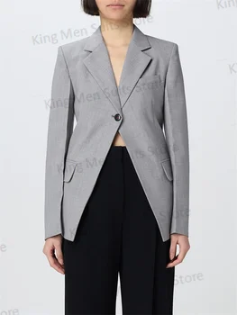 Hall Naiste Püksid, Ülikonnad, Mis On Sätestatud Bleiser+Mustad Püksid Poole Jope Üks Nupp 2 Tükki Office Lady Ametliku Custom Made Kostüümid