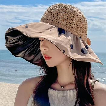 Panama Õled Müts Naiste Suvel Tühi Top UV Kaitse Rand, Päike Mütsid Väljas Sport Kopp Mütsid Hingav Suur Nokk Kork