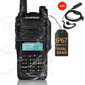 Baofeng UV-9R Pluss Veekindel Walkie Talkie, UHF/VHF-Dual Band Saatja kahesuunaline Raadio pikamaa Kaasaskantav Ham Raadiod