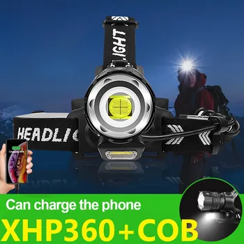 2023 Super Ere XHP360 LED-Esituled Võimas USB Laetav esituled High Power Zoom 18650 Esitulede Kalapüügi Headlantern