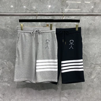 TB THOM Meeste lühikesed Püksid 2023 Suvel korea Fashion Brand Shortpants Kawaii Matchman Triipudega Püksid Vabaaja Streetwear Lühikesed Püksid