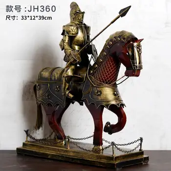JH360 Vintage Sõdalane Soomustatud Raud Mudel Veini Kabinet TV Kapp Baar Euroopa Knight Armor Käsitöö Dekoratiivsed Kaunistused 