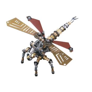 Herilane dragonfly firefly 3d metallist puzzle mehaaniline mudel, hoone komplektid haridus mänguasjad lastele täiskasvanute kingitused